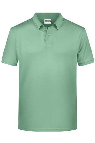 James & Nicholson Herren Basic Polo - Klassisches Poloshirt aus fairer Bio-Baumwolle | Farbe: jade-green | Grösse: 3XL von James & Nicholson