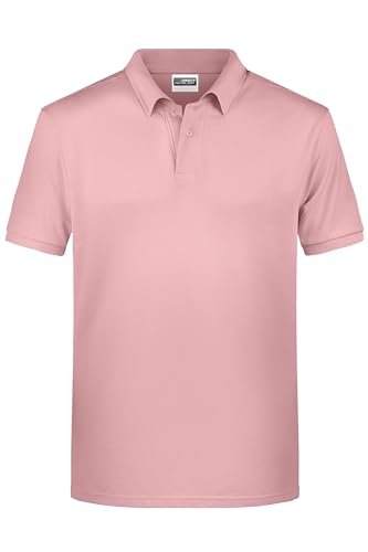 James & Nicholson Herren Basic Polo - Klassisches Poloshirt aus fairer Bio-Baumwolle | Farbe: Soft-pink | Grösse: M von James & Nicholson