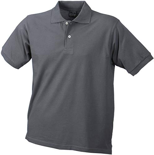 James & Nicholson Herren Basic Polo Poloshirt, Grau (Mild-Grey), Large von James & Nicholson