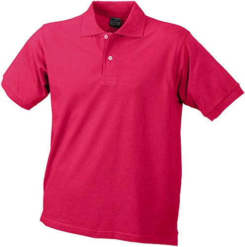 James & Nicholson Herren Basic Polo Poloshirt, Rosa (Pink), XX-Large von James & Nicholson
