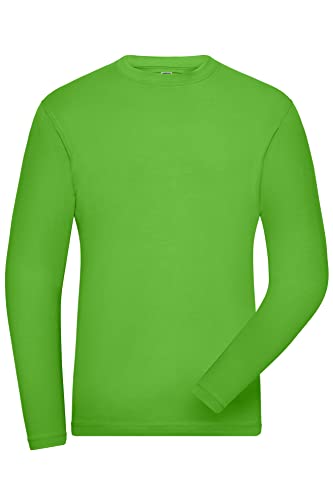 James & Nicholson Herren Bio Workwear Long-Stretch - Langarm Shirt aus Bio-Baumwolle mit Elasthan | Farbe: Lime-Green | Grösse: 4XL von James & Nicholson