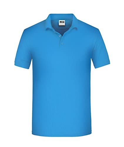 James & Nicholson Herren Bio Workwear Polo - Pflegeleichtes und strapazierfähiges Polo | Farbe: Aqua | Grösse: 3XL von James & Nicholson