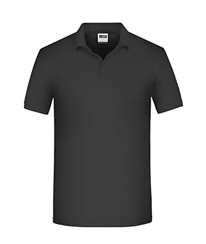 James & Nicholson Herren Bio Workwear Polo - Pflegeleichtes und strapazierfähiges Polo | Farbe: Black | Grösse: 3XL von James & Nicholson