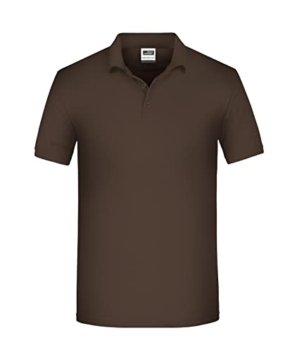 James & Nicholson Herren Bio Workwear Polo - Pflegeleichtes und strapazierfähiges Polo | Farbe: Brown | Grösse: L von James & Nicholson