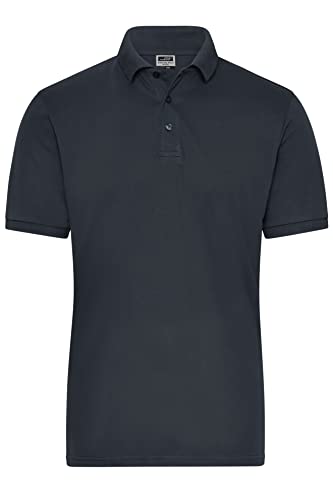 James & Nicholson Herren Bio Workwear Polo Stretch - Polo aus weichem Elastic-Piqué | Farbe: carbon | Grösse: XXL von James & Nicholson
