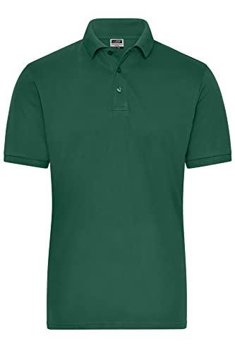 James & Nicholson Herren Bio Workwear Polo Stretch - Polo aus weichem Elastic-Piqué | Farbe: Dark-Green | Grösse: 5XL von James & Nicholson