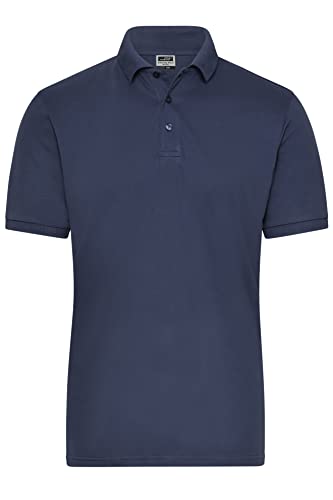 James & Nicholson Herren Bio Workwear Polo Stretch - Polo aus weichem Elastic-Piqué | Farbe: navy | Grösse: L von James & Nicholson