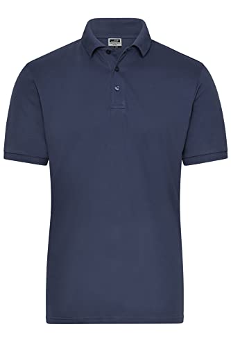 James & Nicholson Herren Bio Workwear Polo Stretch - Polo aus weichem Elastic-Piqué | Farbe: Navy | Grösse: S von James & Nicholson