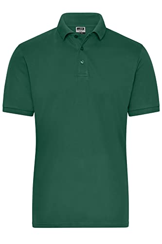 James & Nicholson Herren Bio Workwear Polo Stretch - Polo aus weichem Elastic-Piqué | Farbe: dark-green | Grösse: 5XL von James & Nicholson