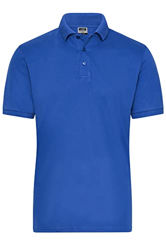 James & Nicholson Herren Bio Workwear Polo Stretch - Polo aus weichem Elastic-Piqué | Farbe: royal | Grösse: 5XL von James & Nicholson