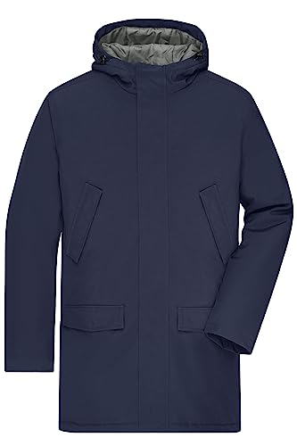 James & Nicholson Herren Business Parka - Klassischer, wattierter Parka mit angeschnittener Kapuze | Farbe: navy | Grösse: M von James & Nicholson