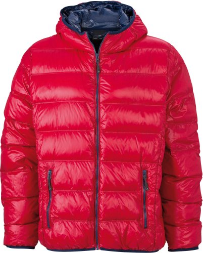 James & Nicholson Herren Daunenjacke Men's Down Jacket L,Rot/Marine von James & Nicholson