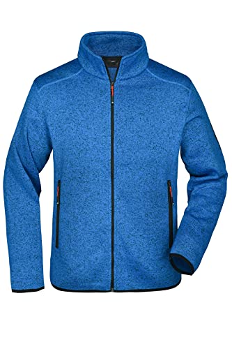 James & Nicholson Herren Fleece Strickjacke - Modische Strickfleecejacke in schmaler Form | Farbe: royal-melange/red | Grösse: S James & Nicholson Herren Fleece Strickjacke - Modische Strickfleecejacke in schmaler Form | Farbe: royal-melange/red | Grösse: S von James & Nicholson