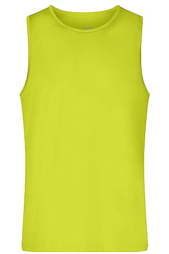 James & Nicholson Herren Funktions-Tanktop - Funktions-Top für Freizeit und Sport | Farbe: acid-yellow | Grösse: L von James & Nicholson