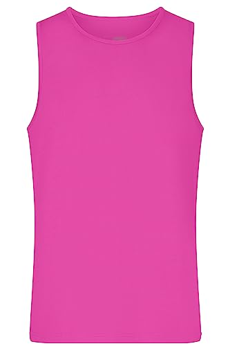 James & Nicholson Herren Funktions-Tanktop - Funktions-Top für Freizeit und Sport | Farbe: pink | Grösse: L von James & Nicholson