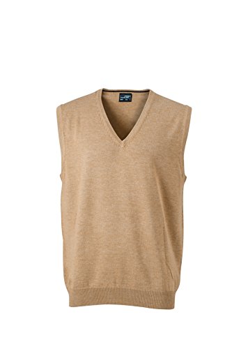 James & Nicholson Herren JN657 Pullunder, Beige (Camel), X-Large von James & Nicholson