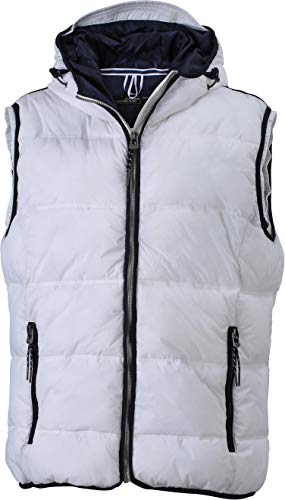 James & Nicholson Herren Jacke Weste Men's Maritime Vest weiß (White/Navy) XX-Large von James & Nicholson