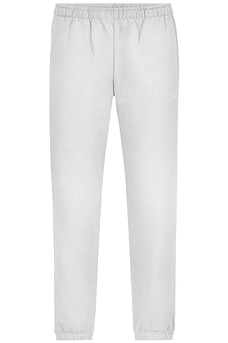James & Nicholson Herren Jogginghose - Legere Sweathose für Freizeit-und Sportaktivitäten | Farbe: white | Grösse: M von James & Nicholson