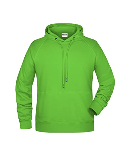 James & Nicholson Herren Kapuzensweat - Hochwertiger Kapuzensweat aus Bio-Baumwolle | Farbe: Lime-Green | Grösse: 3XL von James & Nicholson