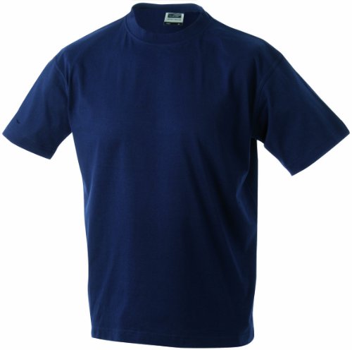 James & Nicholson Herren Kurzarm T-Shirt Round - T - Heavy ÜG, Gr. XXX-Large, Blau (navy) von James & Nicholson