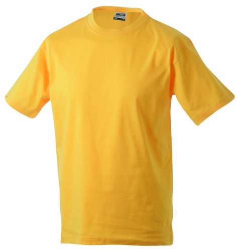 James & Nicholson Herren Kurzarm T-Shirt Round - T - Heavy ÜG, Gr. XXX-Large, Gelb (gold-yellow) von James & Nicholson