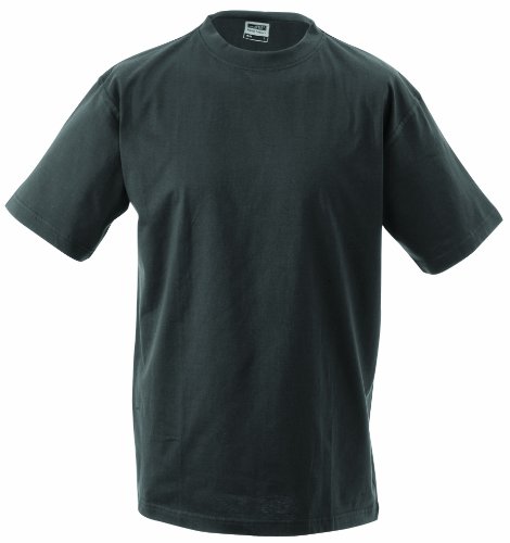 James & Nicholson Herren Kurzarm T-Shirt Round - T - Heavy ÜG, Gr. XXX-Large, Grau (graphite) von James & Nicholson
