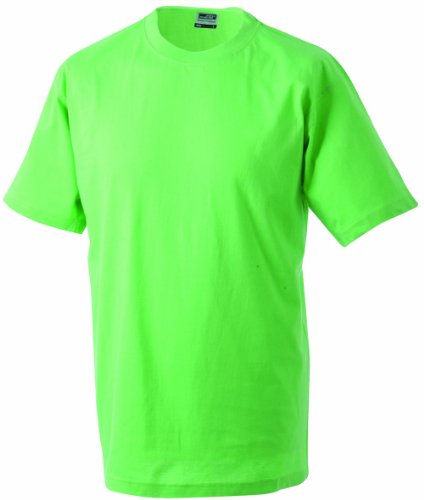 James & Nicholson Herren Kurzarm T-Shirt Round - T - Heavy ÜG, Gr. XXX-Large, Grün (lime-green) von James & Nicholson