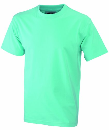 James & Nicholson Herren Kurzarm T-Shirt Round - T - Heavy ÜG, Gr. XXX-Large, Grün (mint) von James & Nicholson