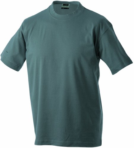 James & Nicholson Herren Kurzarm T-Shirt Round - T - Heavy ÜG, Gr. XXXX-Large, Grau (dark-grey) von James & Nicholson