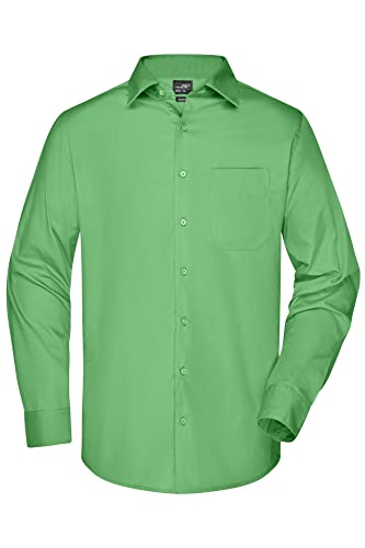 James & Nicholson Herren Langarm Business Hemd - Klassisches Herrenhemd in 11 Farben | Farbe: lime-green | Grösse: 4XL von James & Nicholson