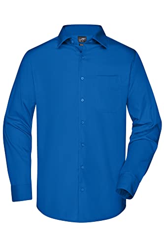 James & Nicholson Herren Langarm Business Hemd - Klassisches Herrenhemd in 11 Farben | Farbe: royal | Grösse: 5XL von James & Nicholson