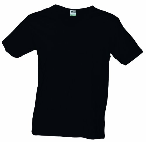 James & Nicholson Herren Langarmshirt T-Shirt Slim Fit V-Neck schwarz (black) Large von James & Nicholson