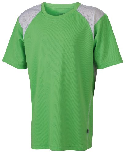 James & Nicholson Herren Lauf T-Shirt Running T grün (lime-green/white) Medium von James & Nicholson