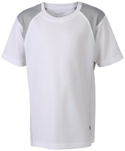 James & Nicholson Herren Lauf T-Shirt Running T weiß (white/silver) Large von James & Nicholson