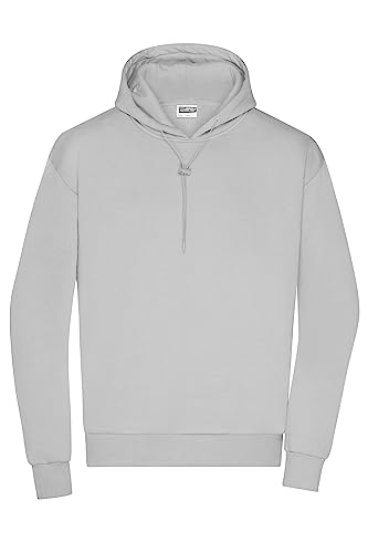 James & Nicholson Herren Lounge Hoody - Bequemes und leicht oversized geschnittenes Kapuzensweat | Farbe: soft-grey | Grösse: L von James & Nicholson