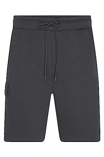 James & Nicholson Herren Lounge Shorts - Kurze Sweat-Hose aus Bio-Baumwolle im Cargo-Style | Farbe: Graphite | Grösse: M von James & Nicholson