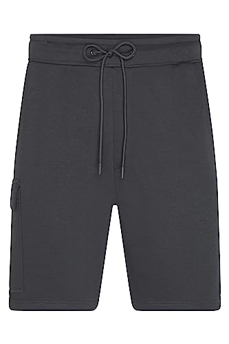 Daiber Herren Lounge Shorts - Kurze Sweat-Hose aus Bio-Baumwolle im Cargo-Style | Farbe: Graphite | Grösse: M von James & Nicholson