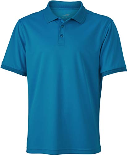 James & Nicholson Herren Men´s Active Polo Poloshirt, Blau (Turquoise), Small von James & Nicholson