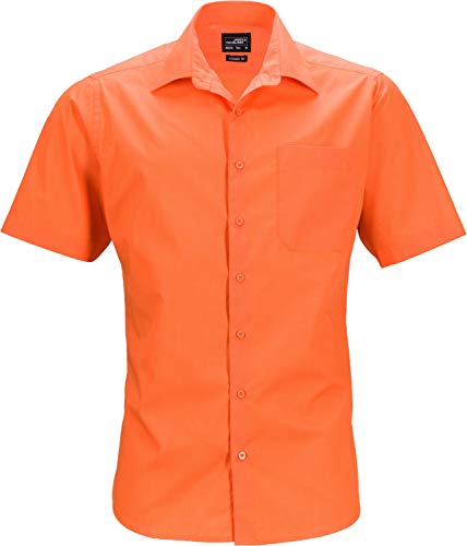 James & Nicholson Herren Men's Business Shirt Shortsleeve Businesshemd, Orange (Orange), Medium von James & Nicholson