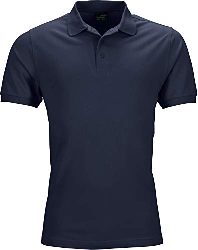 James & Nicholson Herren Men's Elastic Polo Piqué Poloshirt, Blau (Navy), Large von James & Nicholson