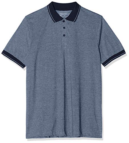 James & Nicholson Herren Men´s Heather Polo Poloshirt, Blau (Blue-Melange/Navy), XXX-Large von James & Nicholson