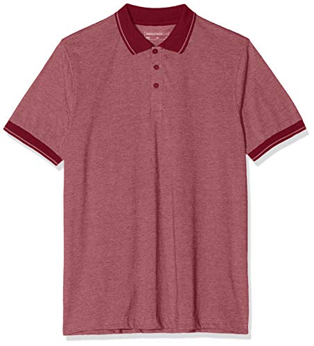 James & Nicholson Herren Men´s Heather Polo Poloshirt, Rot (Wine-Melange/Wine), XXX-Large von James & Nicholson