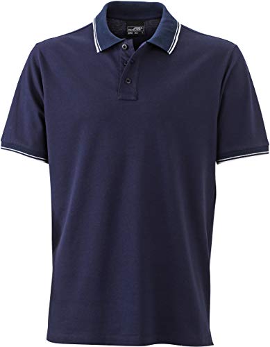 James & Nicholson Herren Men´s Polo Poloshirt, Blau (Navy/White), X-Large von James & Nicholson