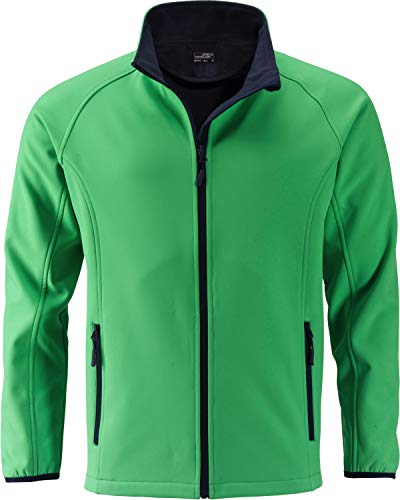 James & Nicholson Herren Men's Promo Softshell Jacket Jacke, Grün (Green/Navy), Large von James & Nicholson