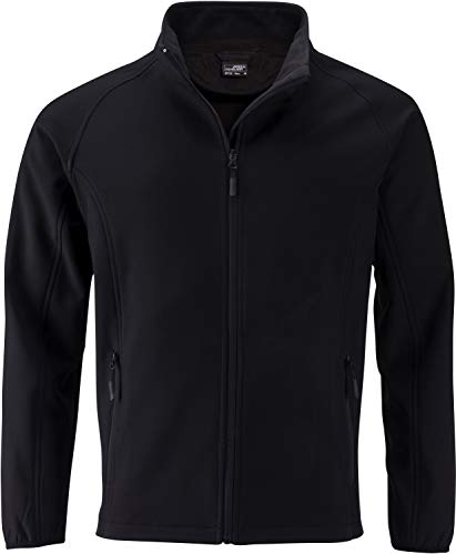James & Nicholson Herren Men's Promo Softshell Jacket Jacke, Schwarz (Black/Black), XX-Large von James & Nicholson