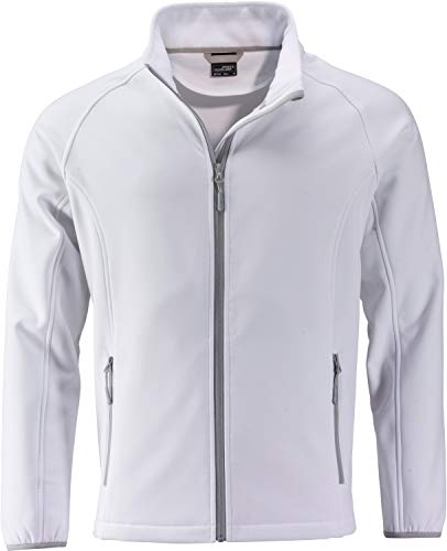 James & Nicholson Herren Men's Promo Softshell Jacket Jacke, Weiß (White), XX-Large von James & Nicholson