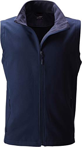 James & Nicholson Herren Men's Promo Softshell Vest Outdoor Weste, Blau (Navy/Navy), Medium von James & Nicholson