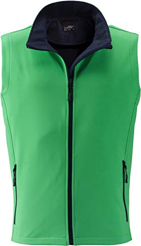 James & Nicholson Herren Men's Promo Softshell Vest Outdoor Weste, Grün (Green/Navy), Large von James & Nicholson