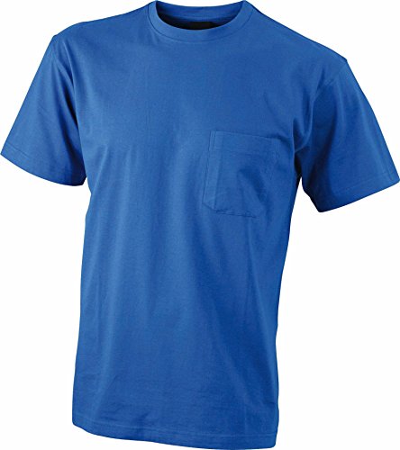 James & Nicholson Herren Men's Round-T Pocket T-Shirt, Blau (Royal), XX-Large von James & Nicholson