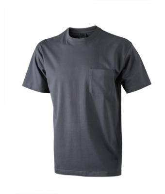 James & Nicholson Herren Men's Round-T Pocket T-Shirt, Grau (Graphite), X-Large von James & Nicholson